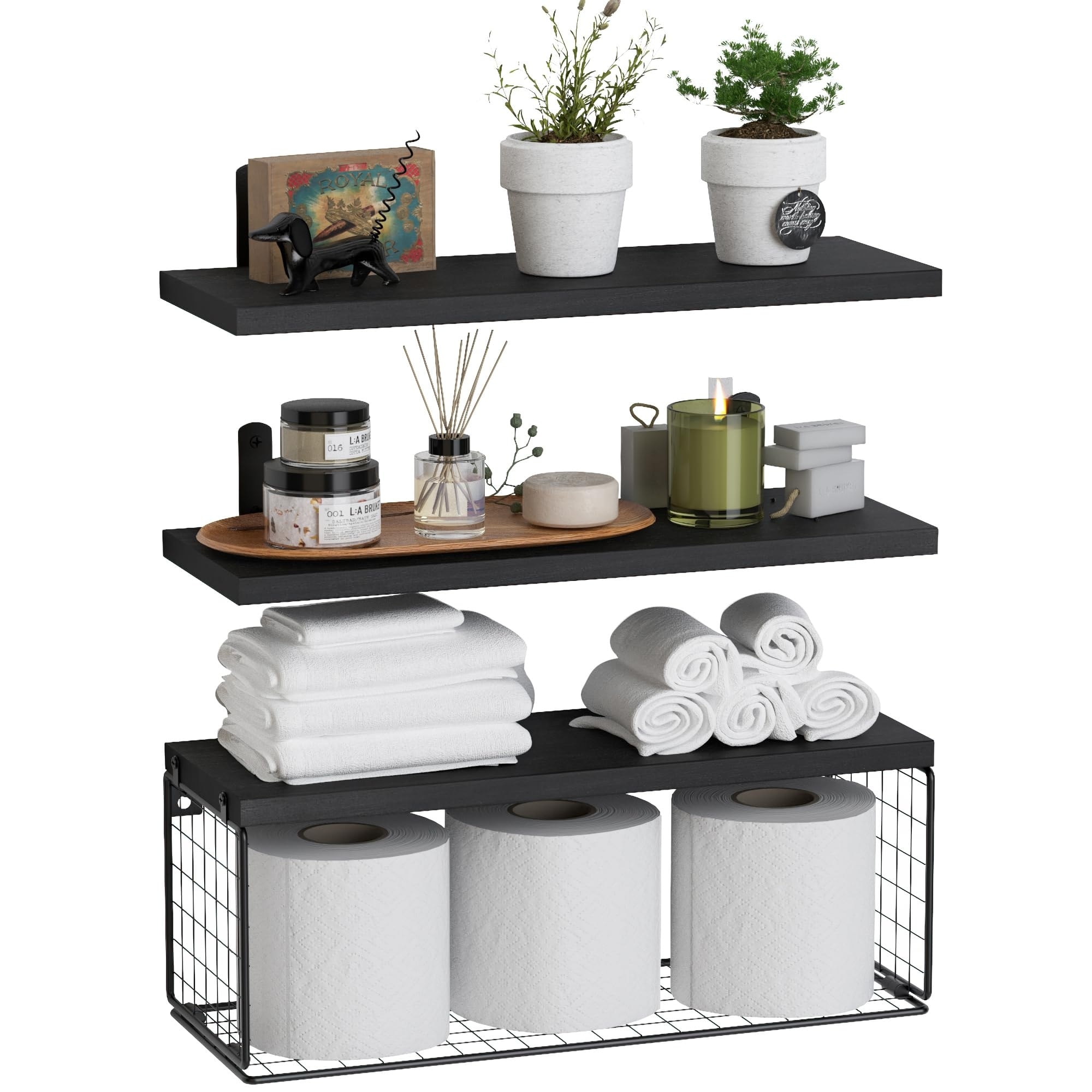 Black Bathroom Wall Shelves - Bed Bath & Beyond